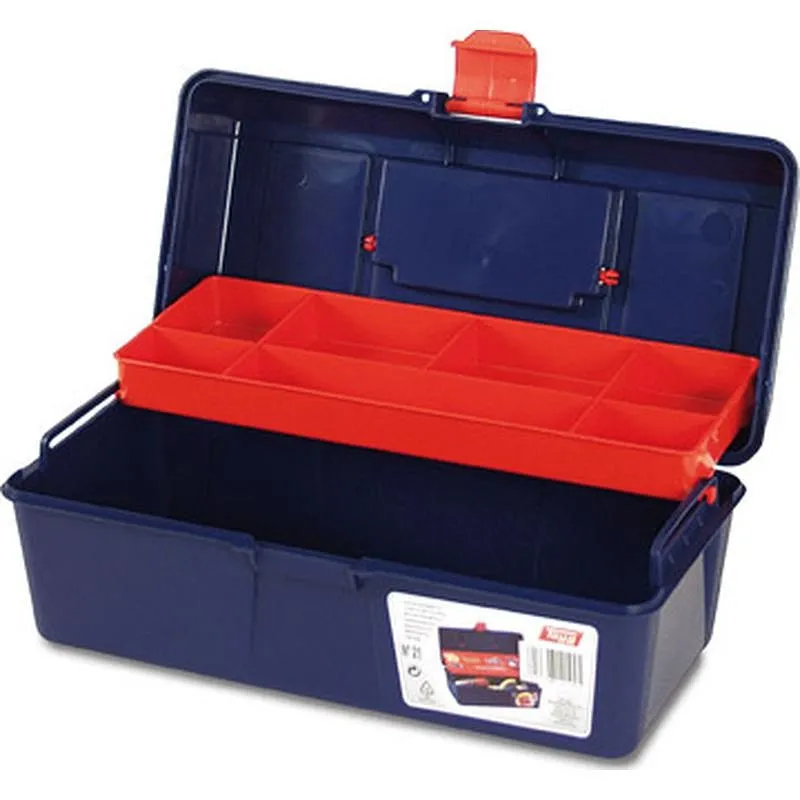 Compra CAJA HERRAMIENTAS POLIPROPILENO N 21 AZUL 310 X 160 X 130 MM 1 BANDEJA TAYG 121005 al mejor precio