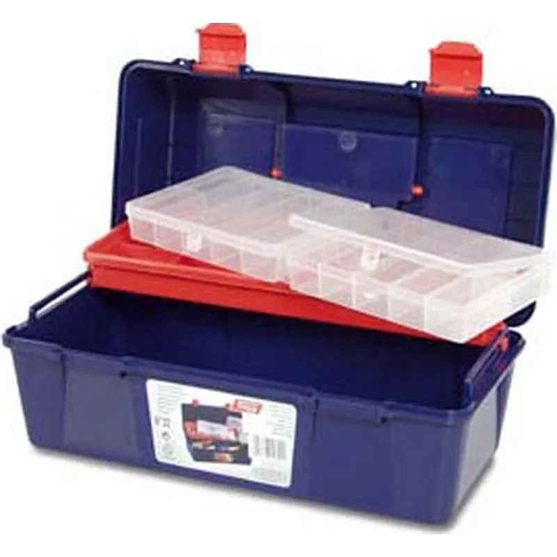 Compra CAJA HERRAMIENTAS POLIPROPILENO N 23 AZUL 356 X 184 X 163 MM 1 BANDEJA 2 ESTUCHES TAYG 123009 al mejor precio
