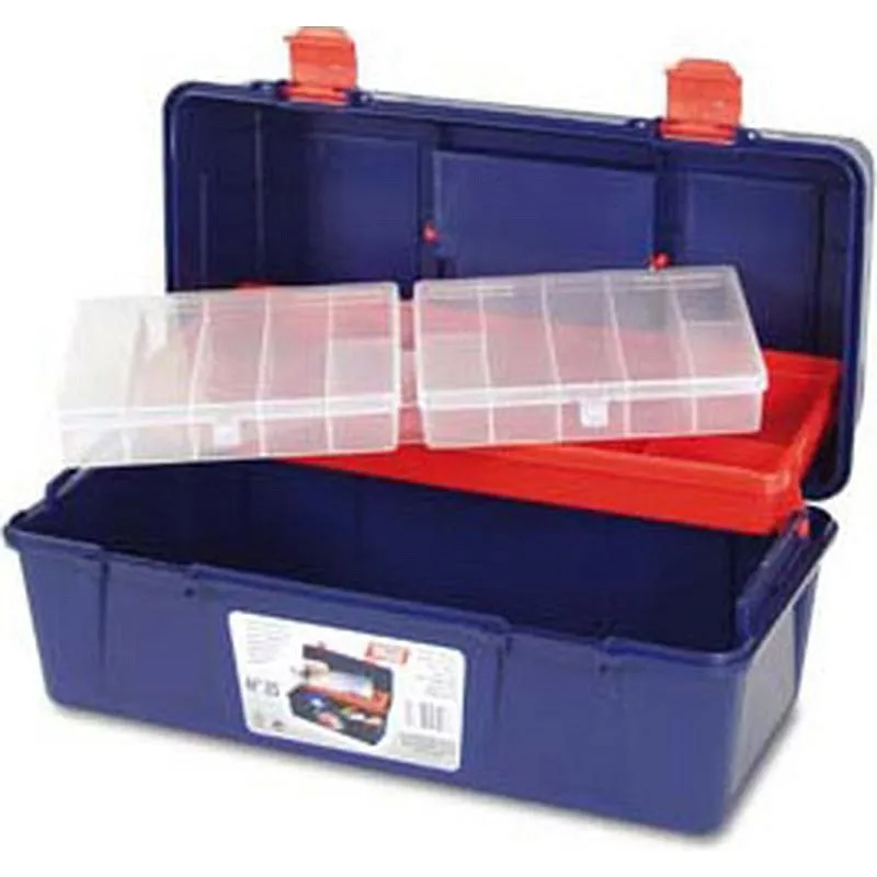 Compra CAJA HERRAMIENTAS POLIPROPILENO N 25 AZUL 400 X 206 X 188 MM 1 BANDEJA 1 ESTUCHE TAYG 125003 al mejor precio