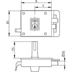 Compra CERRADURA SOBREPONER 6 /120 DERECHA NIQUELADO YALE 612DHN al mejor precio