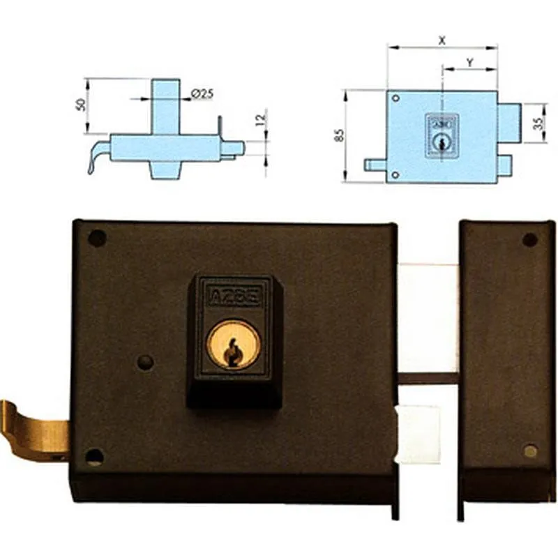 Compra CERRADURA 125-100 ENTRADA 50MM CILINDRO diametro 25X50MM H.NIQUEL, DERECHA YALE 125100DHN al mejor precio