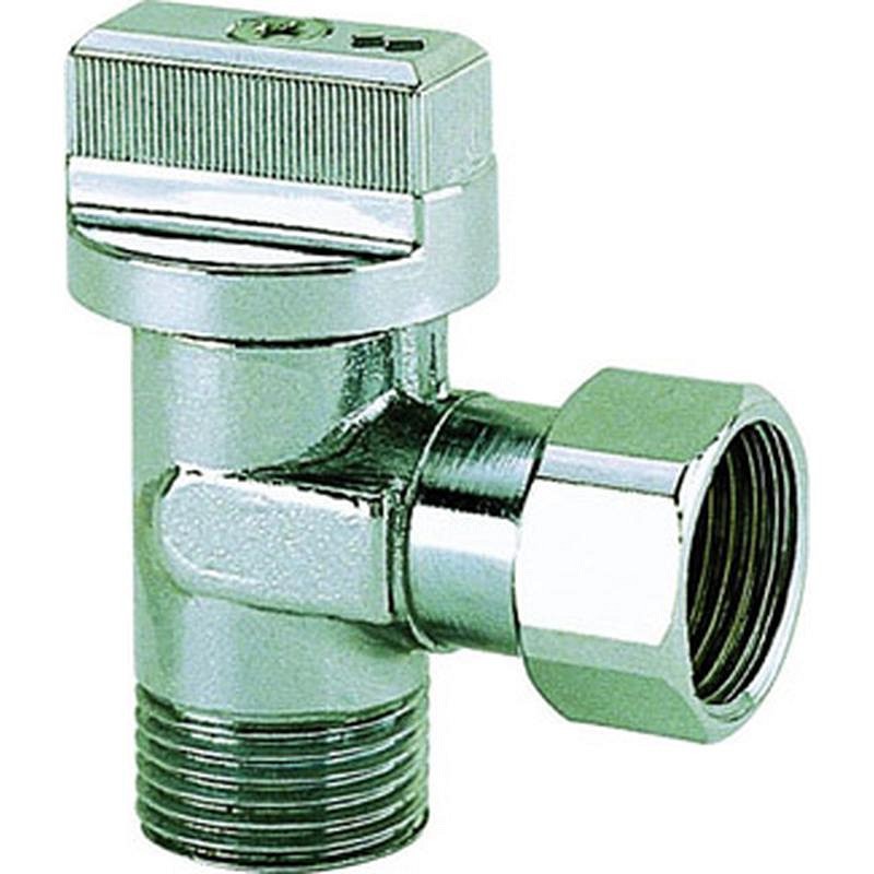 VALVULA ESCUADRA AMERICA CORTA 3/82" X 3/8" TUERCA LOCA STANDARD HIDRAULICA 40037