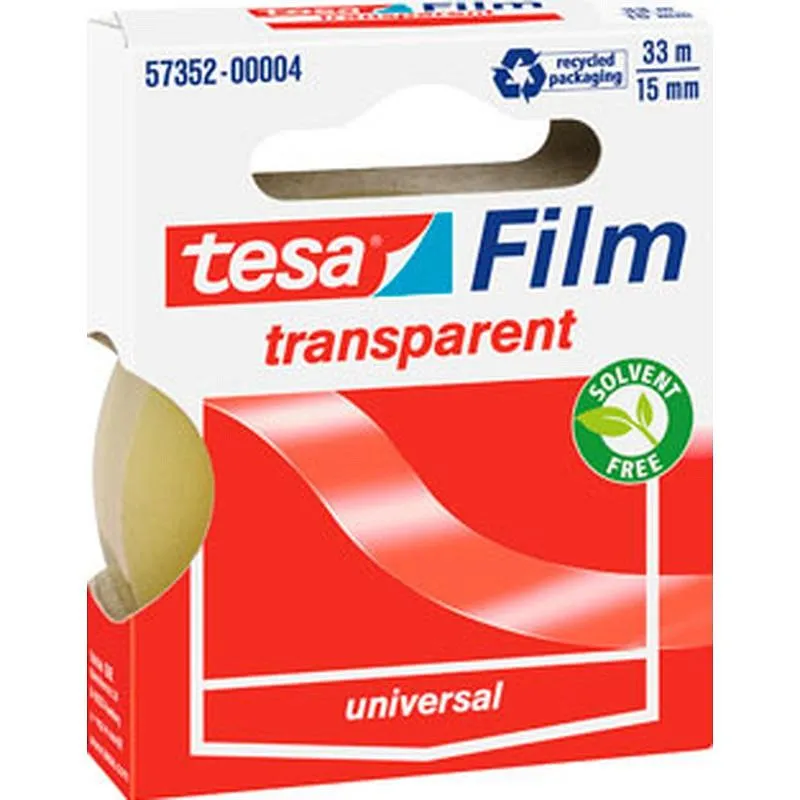 Compra CINTA ADHESIVA OFICINA TESAFILM TRANSPARENTE 33 M X 15 MM TESA TAPE 57352-00004-01 al mejor precio