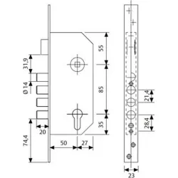 Compra CERRADURA SEGURIDAD R200B ENTRADA 50MM ESCUDO E700 30-30 LATONADA TESA R200B566L al mejor precio