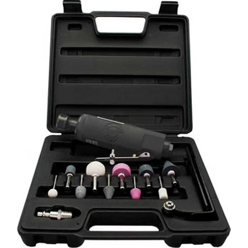 Compra AMOLADORA RECTA NEUMATICA KIT CON MUELAS diametro PINZA 6 MM LARWIND PT-540K1 al mejor precio