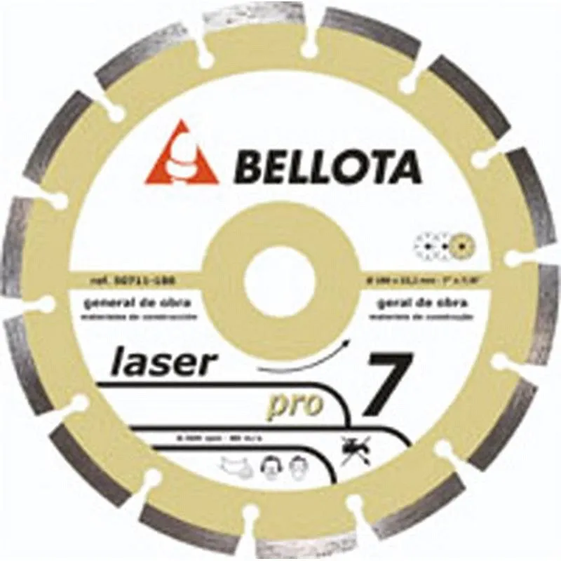 Compra DISCO DIAMANTE GENERAL OBRA CORTE SECO diametro 115 MM BELLOTA 50711-115 al mejor precio