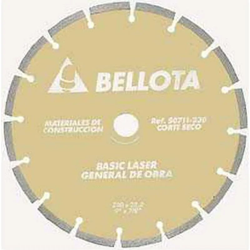 Compra DISCO DIAMANTE GENERAL OBRA CORTE SECO diametro 230 MM BELLOTA 50711-230 al mejor precio