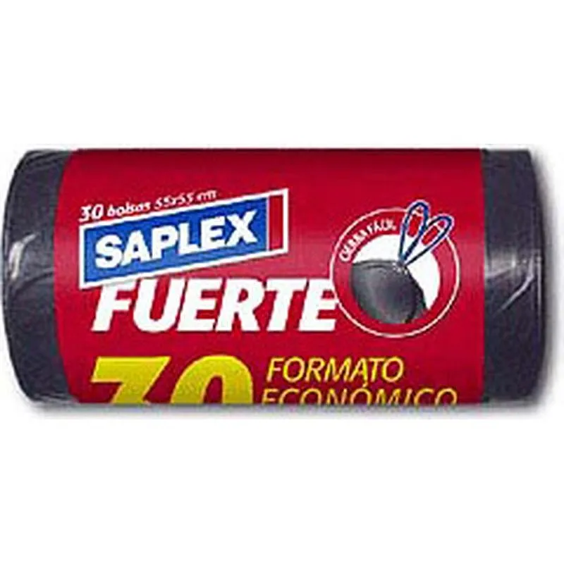 Compra BOLSA BASURA 30 L (30 UDS) CIERRA FACIL BASIC 55X55 CM G-112 SAPLEX 11OK0480 al mejor precio
