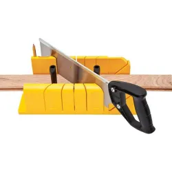 Compra CAJA PARA INGLETES PLASTICA 300 X 130 MM + SERRUCHO COSTILLA STANLEY 1-20-600 al mejor precio