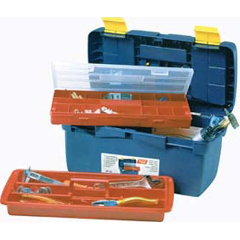 Compra CAJA HERRAMIENTAS POLIPROPILENO N 16 AZUL 500 X 250 X 250 MM 1 BANDEJA 1 ESTUCHE TAYG 116001 al mejor precio