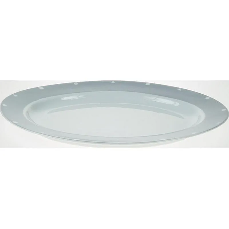 Compra FUENTE OVAL PORCELANA DECORADA GRIS 545 7079683 al mejor precio