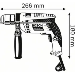 Compra TALADRO CON CABLE PERCUTOR GSB13RE 600 W BOSCH PROFESIONAL 0601217100 al mejor precio