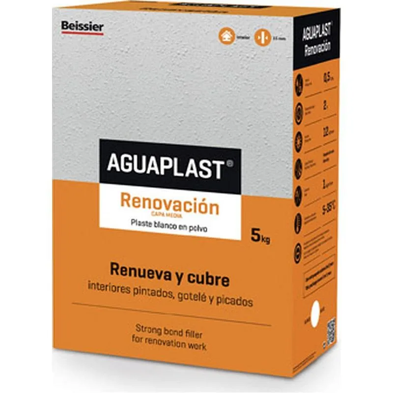 Compra PLASTE AGUAPLAST RENOVACION POLVO 5 KG BEISSIER 70061-002 al mejor precio