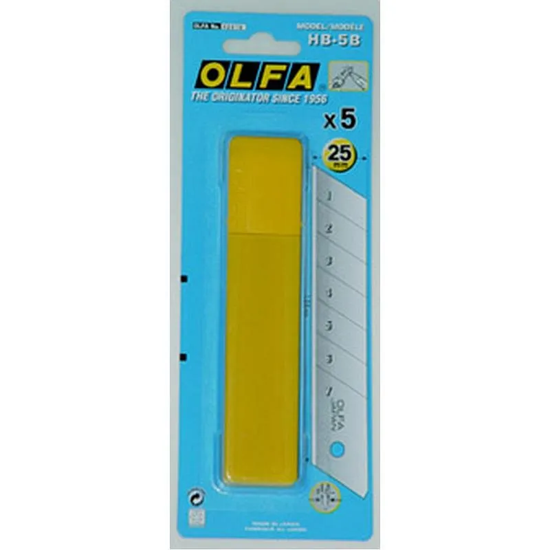 Compra CUCHILLA CUTER 25 MM 5 UDS OLFA HB-5B al mejor precio
