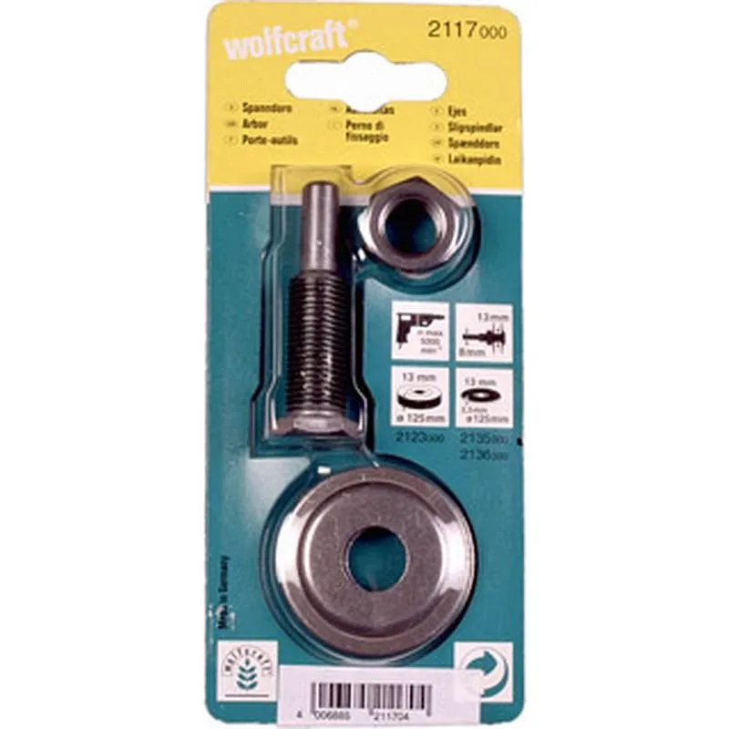 Compra VASTAGO diametro 8 MM PARA DISCO LIJAR Y PULIR TALADRO-13 MM WOLFCRAFT 2117000 al mejor precio