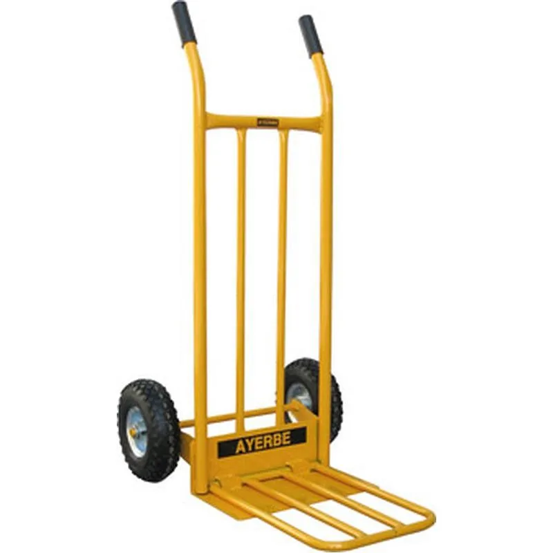 Compra CARRETILLA ALMACEN PALA ABATIBLE RUEDA NEUMATICA 350KG-110X50X50CM AYERBE 580840 al mejor precio