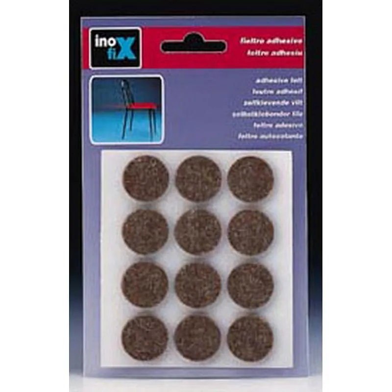 Compra FIELTRO ADHESIVO PATA MUEBLE MARRON diametro 22 MM INOFIX 4002-4- 000 al mejor precio