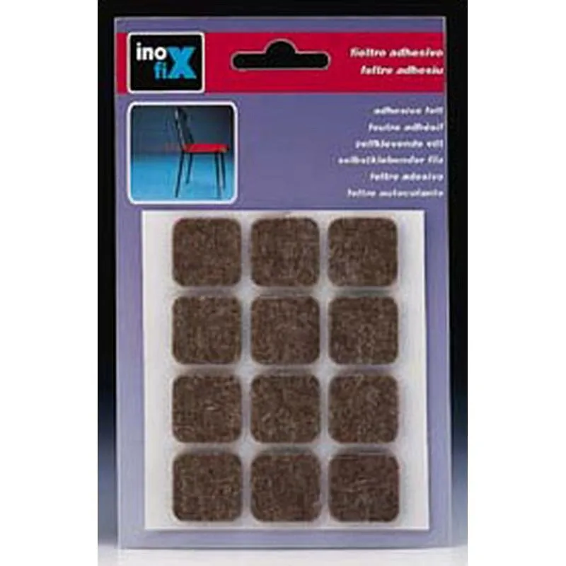Compra FIELTRO ADHESIVO PATA MUEBLE MARRON 22 X 22 MM INOFIX 4005-4- 000 al mejor precio