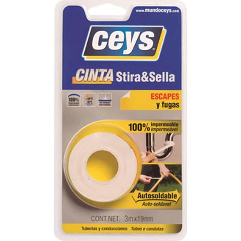 Compra CINTA DE REPARACION AUTOSOLDABLE STIRA Y SELLA 3 M X 19 MM BLANCO CEYS 507802 al mejor precio