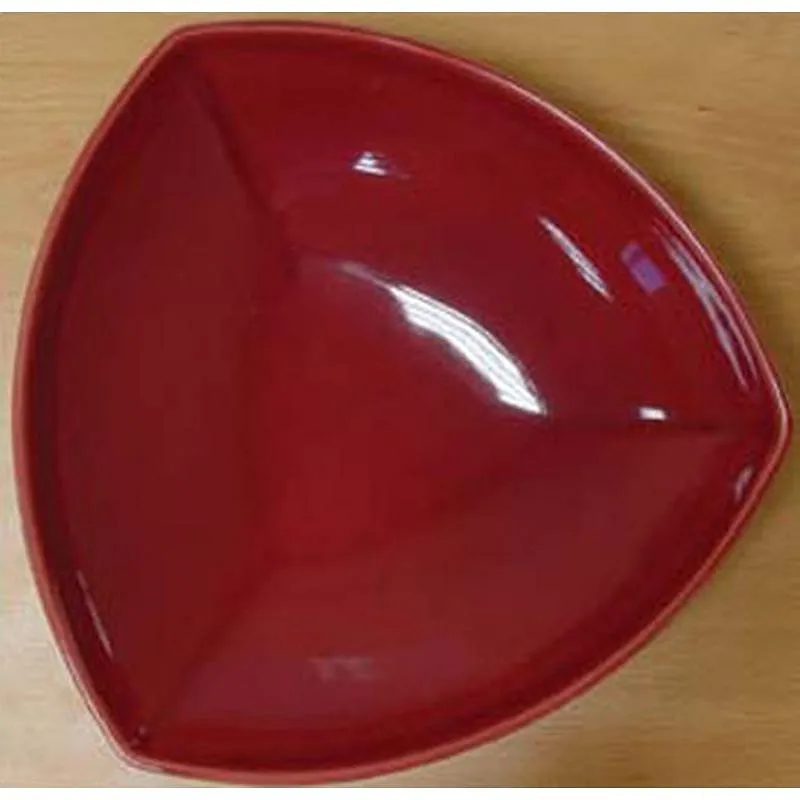 Compra PLATO HONDO TRIANGULAR BURDEOS 23,7 CM 029 al mejor precio