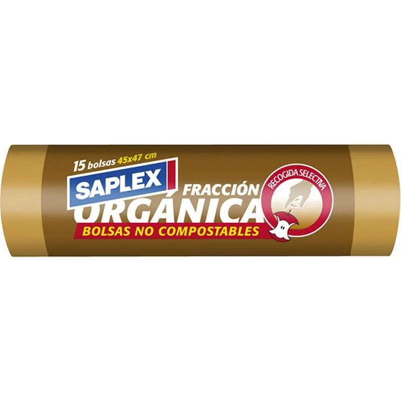 Compra BOLSA BASURA 10 L (15 UDS) CIERRA FACIL MINI PLUS 45X47 CM G-170 SAPLEX 11BE2326 al mejor precio