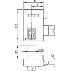 Compra CERRADURA CON PALANCA Y RESBALON 56A/60D-H.PINTADO YALE 56A60DHP al mejor precio