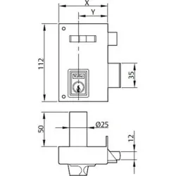 Compra CERRADURA CON PALANCA Y RESBALON 56A/60I-H.PINTADO YALE 56A60IHP al mejor precio