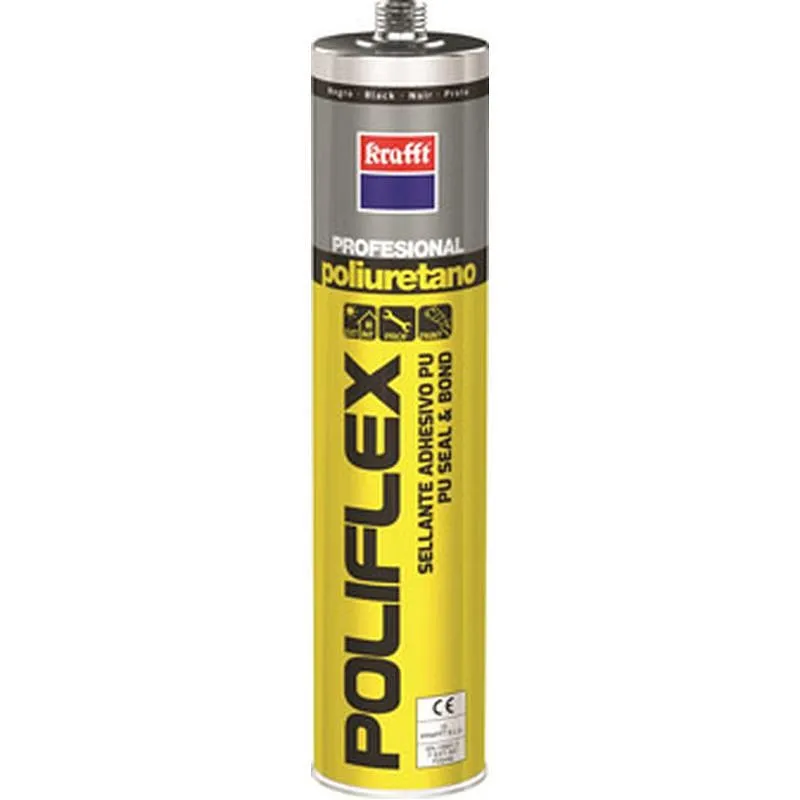 Compra MASILLA POLIURETANO POLIFLEX PLUS 300 ML NEGRO KRAFFT 50033 al mejor precio