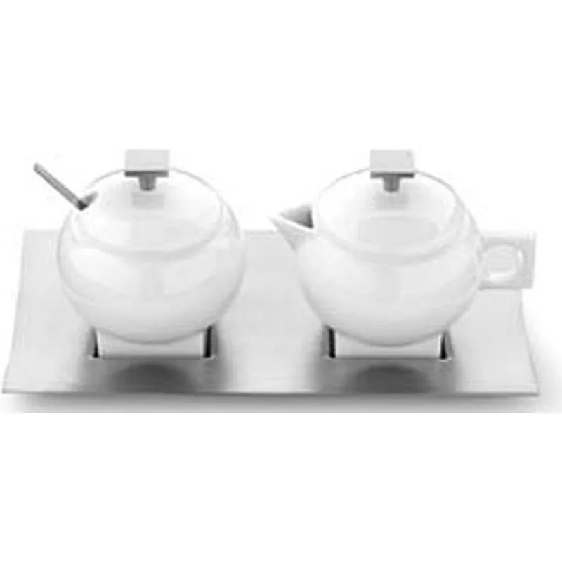 Compra LECHERA + AZUCARERO + BANDEJA METALICA 16041/000 al mejor precio