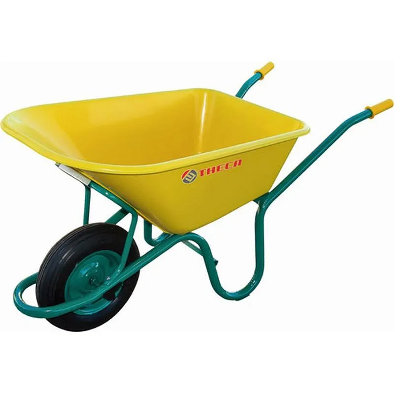 Compra CARRETILLA NILON AMARILLA * C1/570 100 L RUEDA NEUMATICA THECA 1500073 al mejor precio