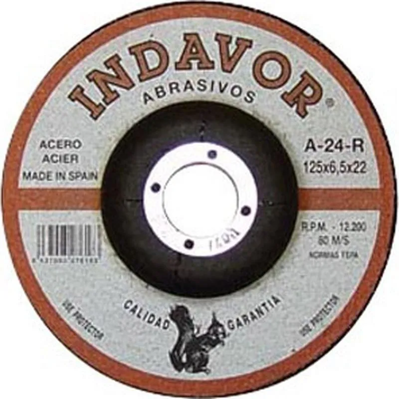 Compra DISCO DESBASTE HIERRO-ACERO diametro 230 X 7 X 22 MM INDAVOR 23A24IN-CH al mejor precio