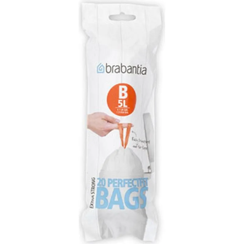 Compra BOLSA BASURA 5 L (20 UDS) CIERRA FACIL CODIGO B BRABANTIA 311741 al mejor precio