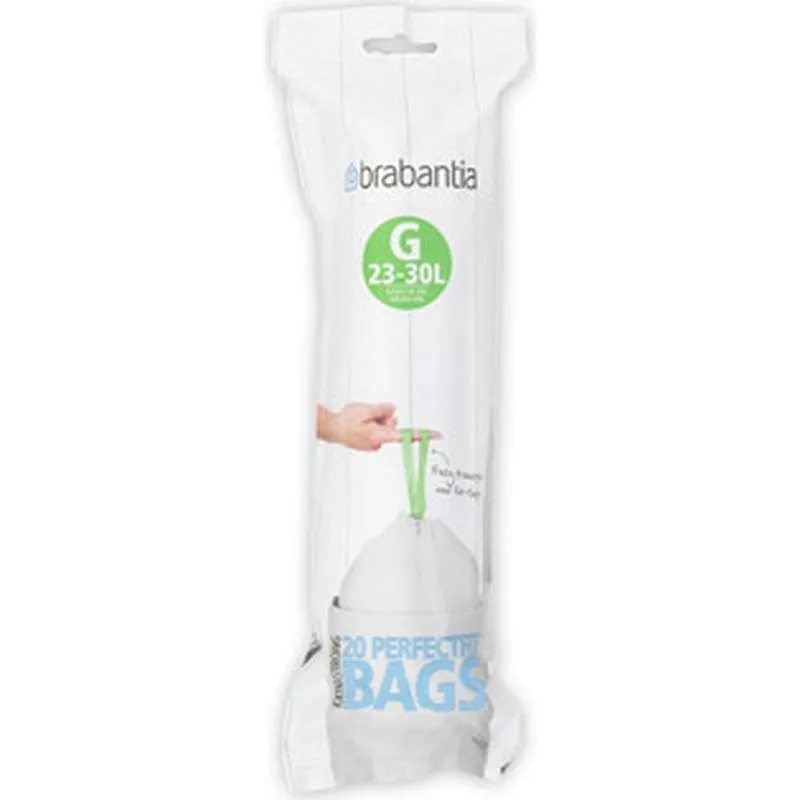 Compra BOLSA BASURA 23-30 L (20 UDS) CIERRA FACIL CODIGO G BRABANTIA 246265 al mejor precio