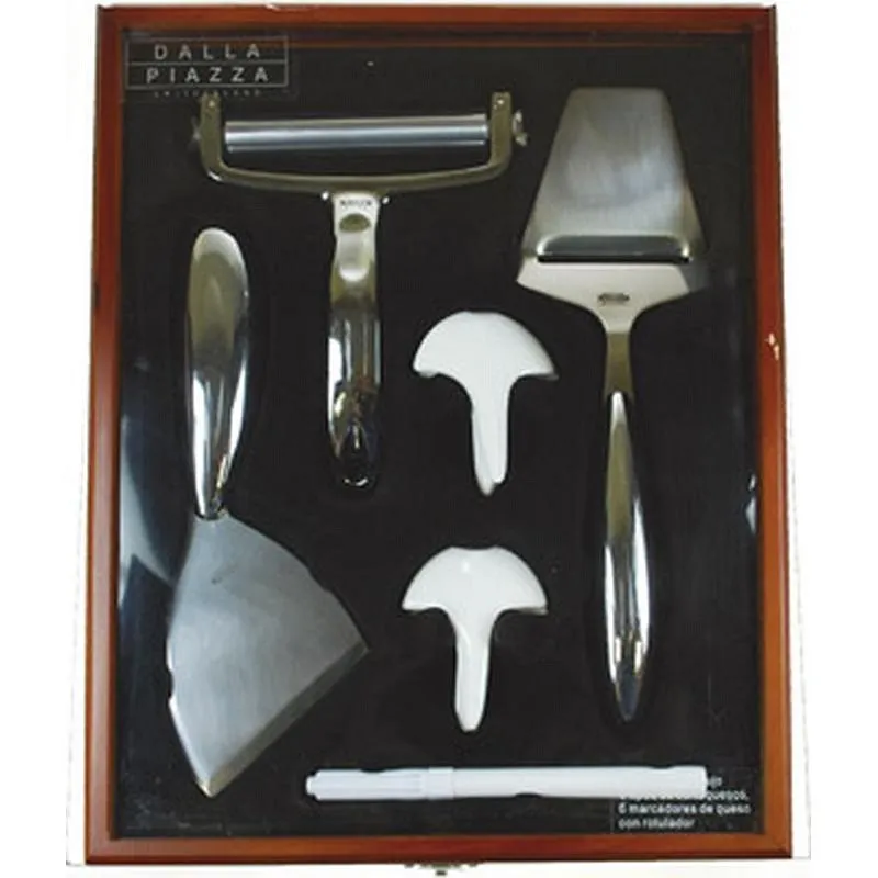 Compra CUCHILLOS QUESO SET 5 PIEZAS CAJA MADERA M52WB al mejor precio