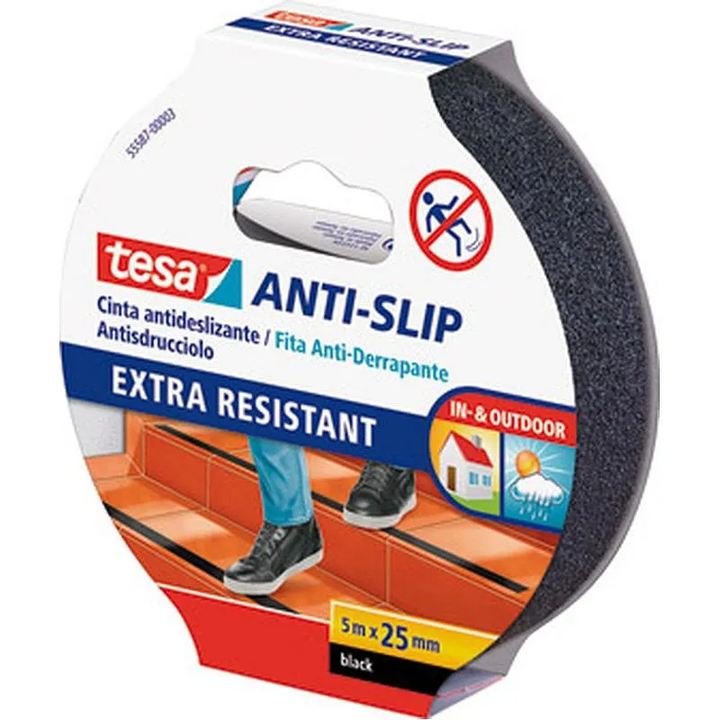 Compra CINTA ANTIDESLIZANTE ANTI-SLIP 5 M X 25 MM NEGRO TESA TAPE 55587-00003-11 al mejor precio