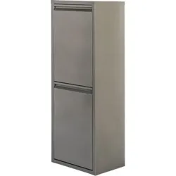 Compra CONTENEDOR BASURA ECOLOGICO METALICO 2 DEPARTAMENTOS GRIS GORO X530.05/MG al mejor precio