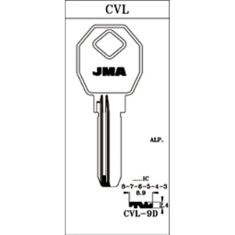 Compra LLAVE SEGURIDAD LATON CVL-09D JMA CVL-9D al mejor precio
