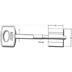 LLAVE GORJA LATON DOBLE...