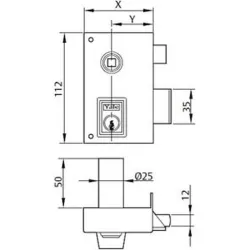 Compra CERRADURA CON PALANCA Y RESBALON 56B/60D-H.PINTADO YALE 56B60DHP al mejor precio