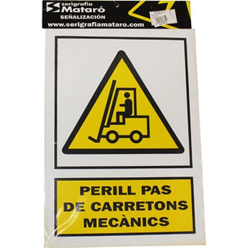 Compra SEÑAL ADVERTENCIA CATALAN 420X300 MM PAS DE CARRETILLA 336 PLA-CAT al mejor precio