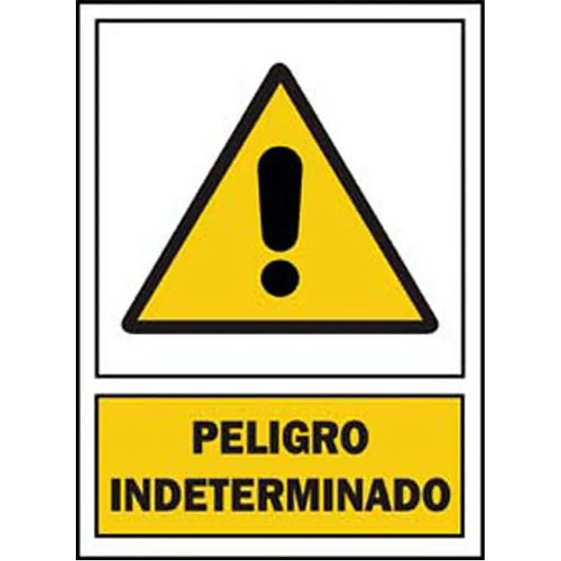 Compra SEÑAL ADVERTENCIA CATALAN 297X210 MM PERILL INDETERMINAT 301 PLA-CAT al mejor precio
