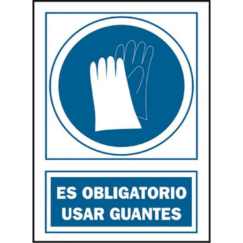 Compra SEÑAL OBLIGACION CASTELLANO 297X210 MM GUANTES 135 OBA-CAST al mejor precio