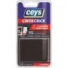 Compra TIRA ADHESIVA CIERRE CONTACTO TACKCEYS CRICK 25 MM X 7 CM NEGRO 4 UDS CEYS 507523 al mejor precio