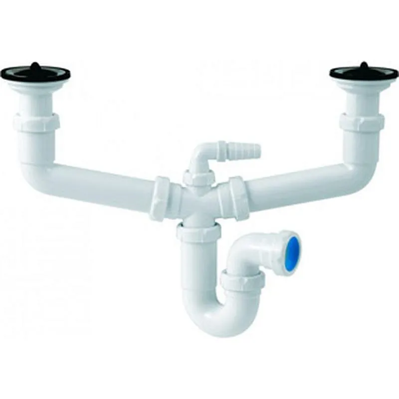 Compra SIFON CENTRAL CURVO EXTENSIBLE HORIZONTAL VALVULA S-49 1 1/2 JIMTEN 005098 al mejor precio