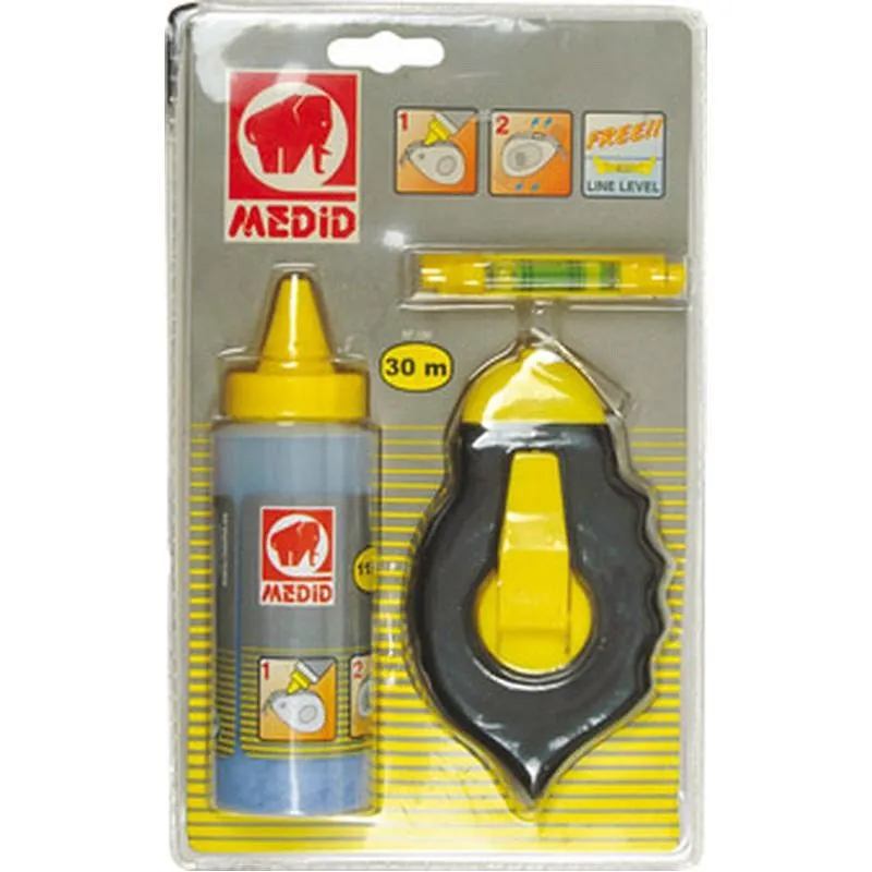 Compra TIRALINEA + POLVO + NIVEL 30 MT MEDID 190 al mejor precio