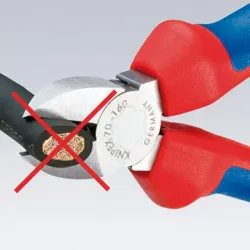 Compra ALICATE CORTE DIAGONAL 160 MM MANGO BIMATERIAL KNIPEX PREMIUM 70 02 160 al mejor precio