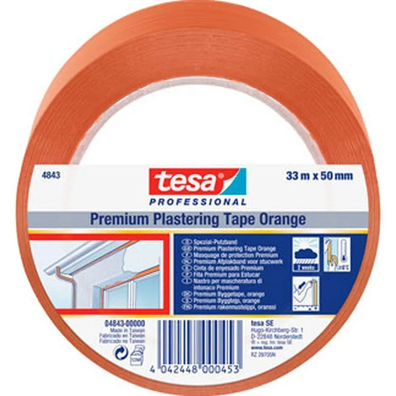 Compra CINTA DE REVOCO PVC PROFESIONAL 4383 33 M X 50 MM NARANJA TESA TAPE 04843-00000-16 al mejor precio
