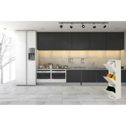 Compra CONTENEDOR BASURA ECOLOGICO METALICO 3 DEPARTAMENTOS BLANCO GORO X530.06/BI al mejor precio