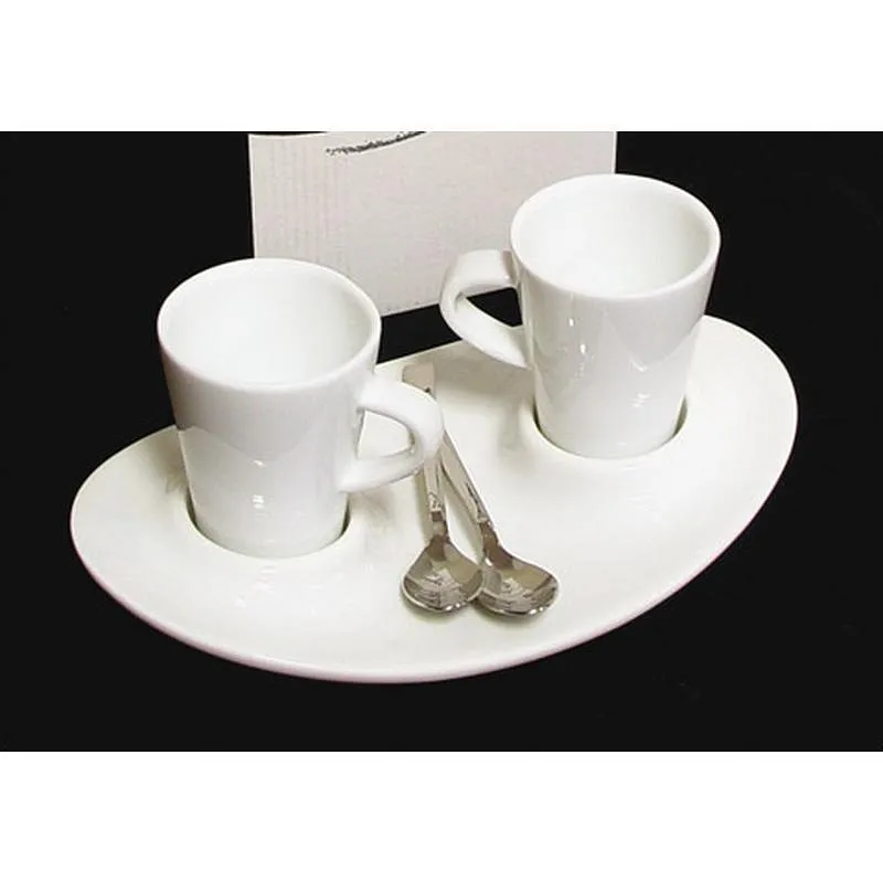 Compra TAZA CAFE DUO CON PLATO DUO INCLUYE 2 CUCHARAS MIT-2903 al mejor precio