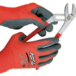 Compra GUANTE POLIESTER RECUBIERTO LATEX RUGOSO FEEL & GRIP TALLA 8 JUBA H256/8 al mejor precio